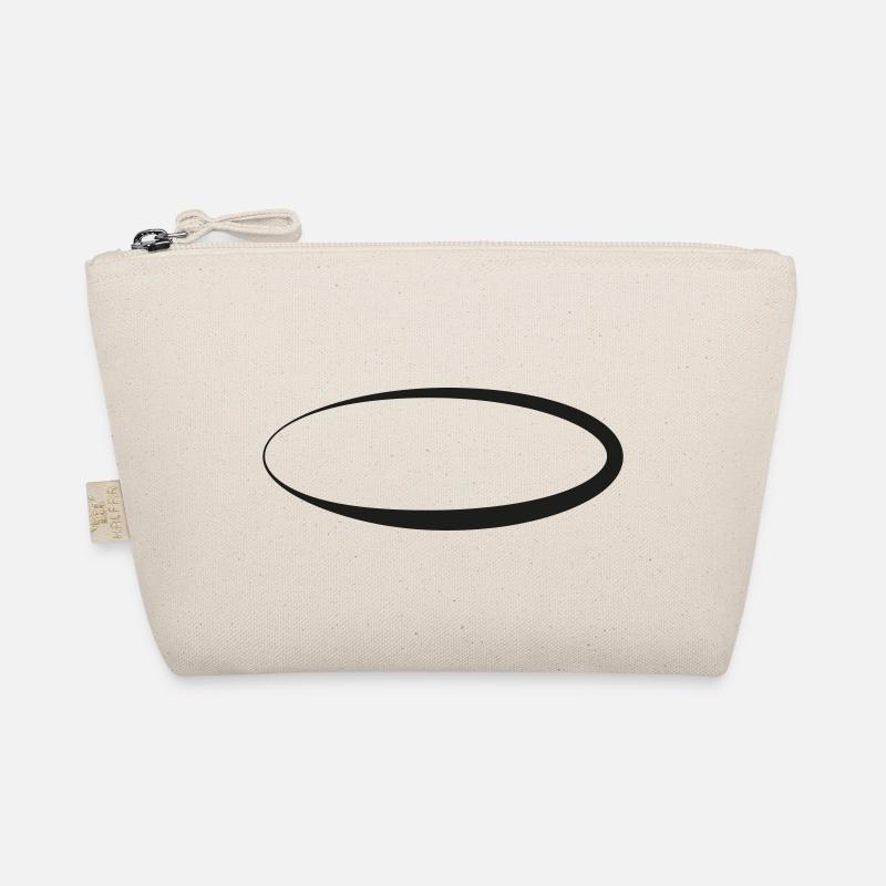 Oval Circle Geometry Organic Pouch