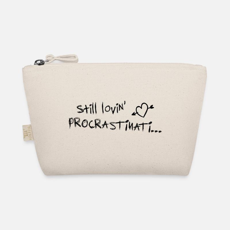 still lovin procrastination schwarz Bio-Täschchen