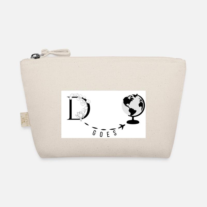"D" Personalized Name Travel Print Organic Pouch