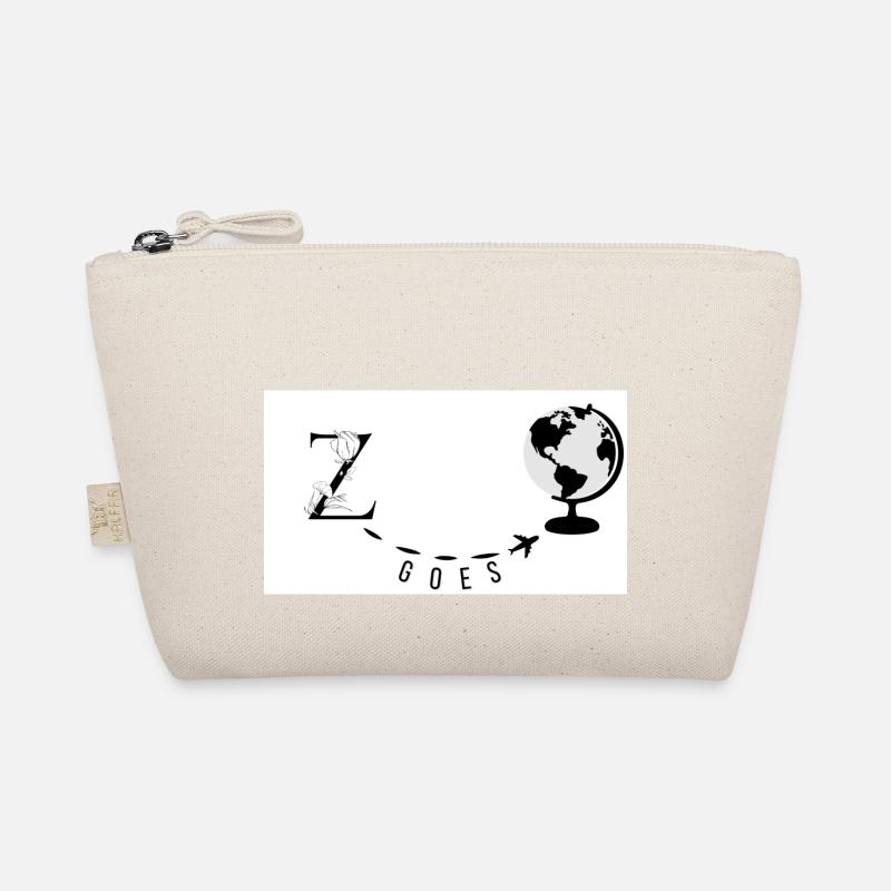 "Z" Personalized Name Travel Print Organic Pouch