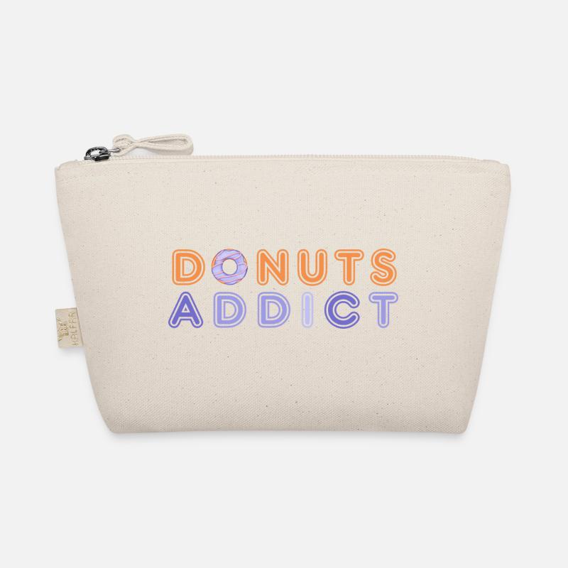 Donuts süchtig lila Bio-Täschchen