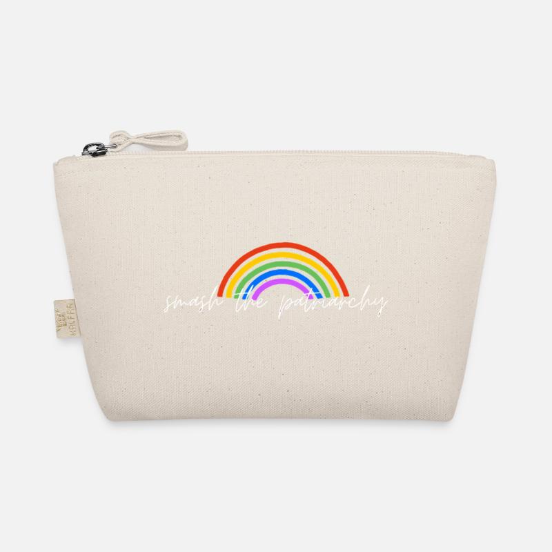 🌈 Smash the Patriarchy – Feminist Rainbow Design - Bio-Täschchen - Natur