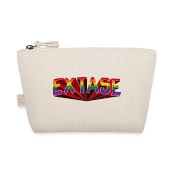 Ekstase Regenbogen Schrift - Bio-Täschchen - Natur - Vorne