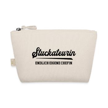 Stuckateurin Endlich Chefin Selbstständig Machen - Bio-Täschchen - Natur - Vorne