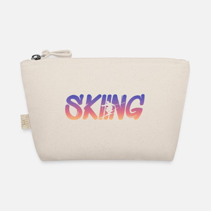 skiing ski ski fahren - Bio-Täschchen - Natur
