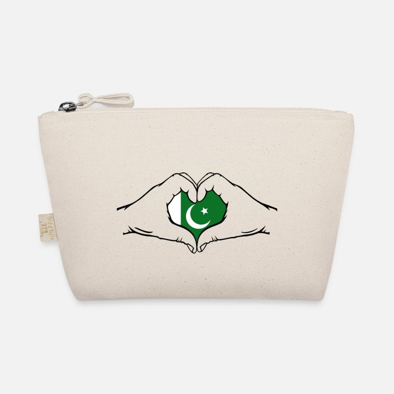 Pakistan Herzform - Bio-Täschchen - Natur
