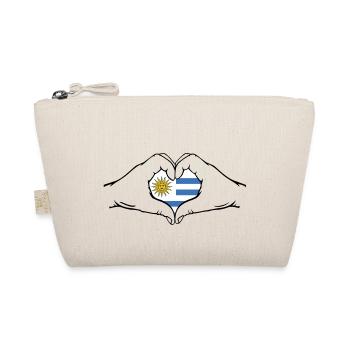 Uruguay en forme de coeur avec les mains - Trousse biologique - nature - Devant