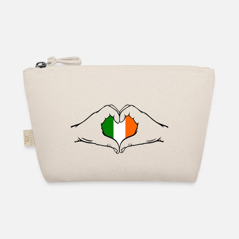 Irland Herzform - Bio-Täschchen - Natur