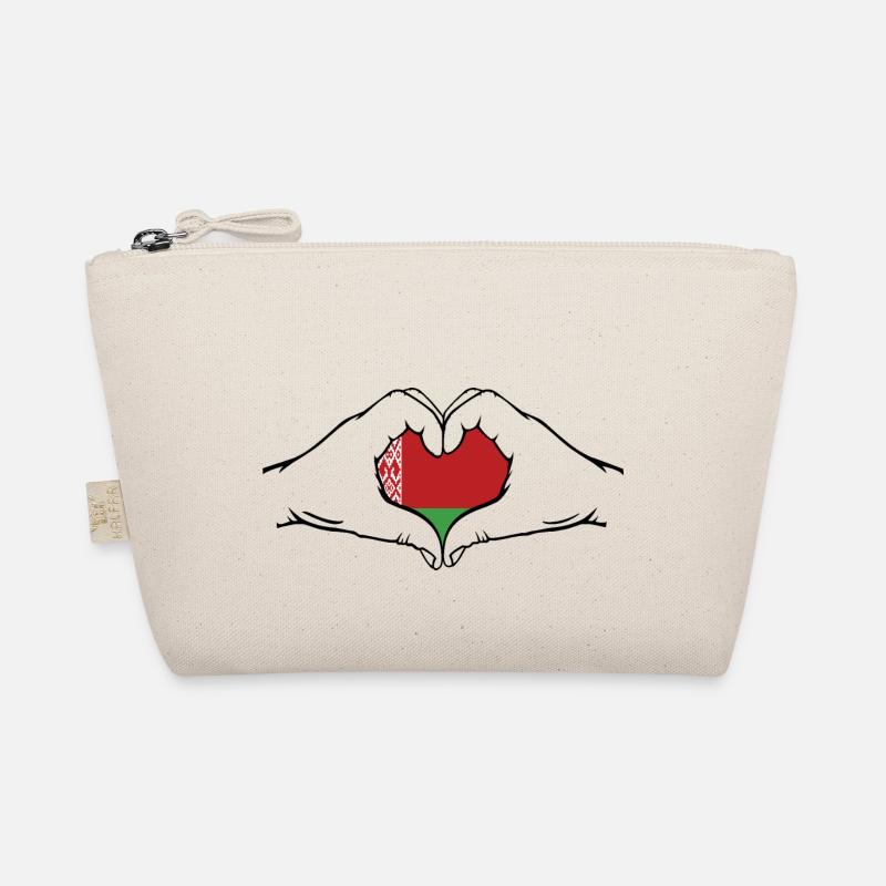 Belarus Flag Heart Shape Organic Pouch