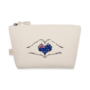 Drapeau de la Nouvelle-Zélande en forme de coeur utilisé - Trousse biologique - nature - Devant