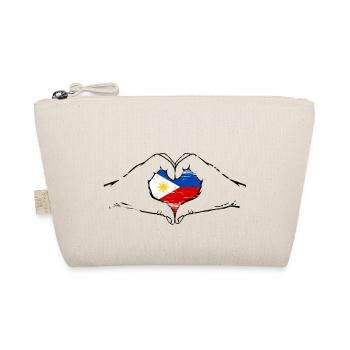 Drapeau des Philippines en forme de coeur utilisé - Trousse biologique - nature - Devant