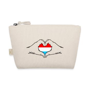 Drapeau du Luxembourg en forme de coeur - Trousse biologique - nature - Devant