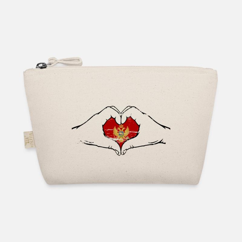 Montenegro flag shape used Organic Pouch
