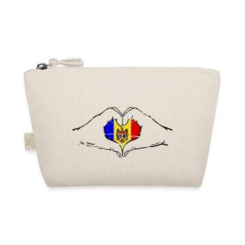 Vltava flag heart shape used - Organic Pouch - nature - Front