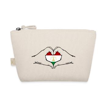 Drapeau du Tadjikistan en forme de coeur - Trousse biologique - nature - Devant
