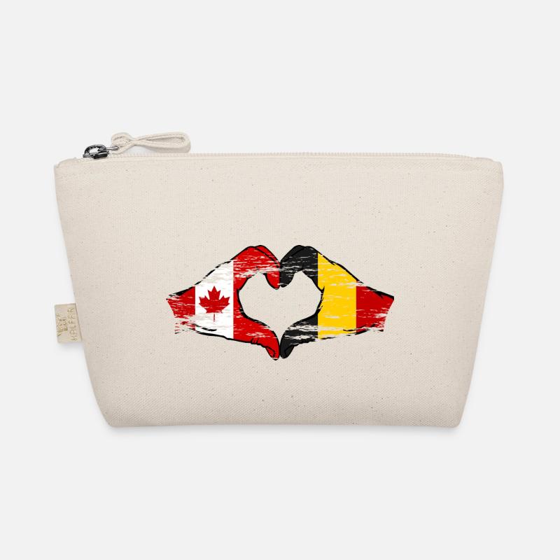 Canada Belgium heart shape with hands used Organic Pouch