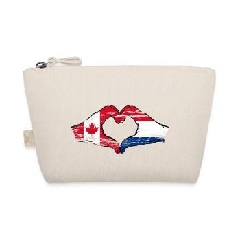 Canada Holland heart shape with hands used - Organic Pouch - nature - Front