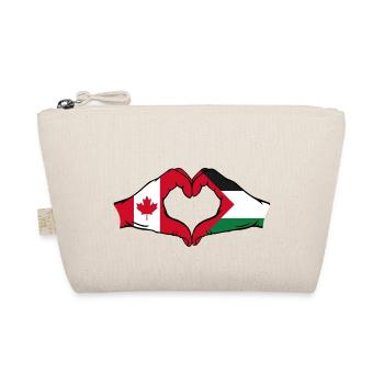 Canada Palestine en forme de coeur avec les mains - Trousse biologique - nature - Devant