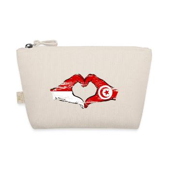 Indonesia Tunisia Heart Shape with Hands Used - Organic Pouch - nature - Front