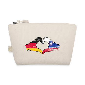 Germany Slovenia flag hands heart shape used - Organic Pouch - nature - Front