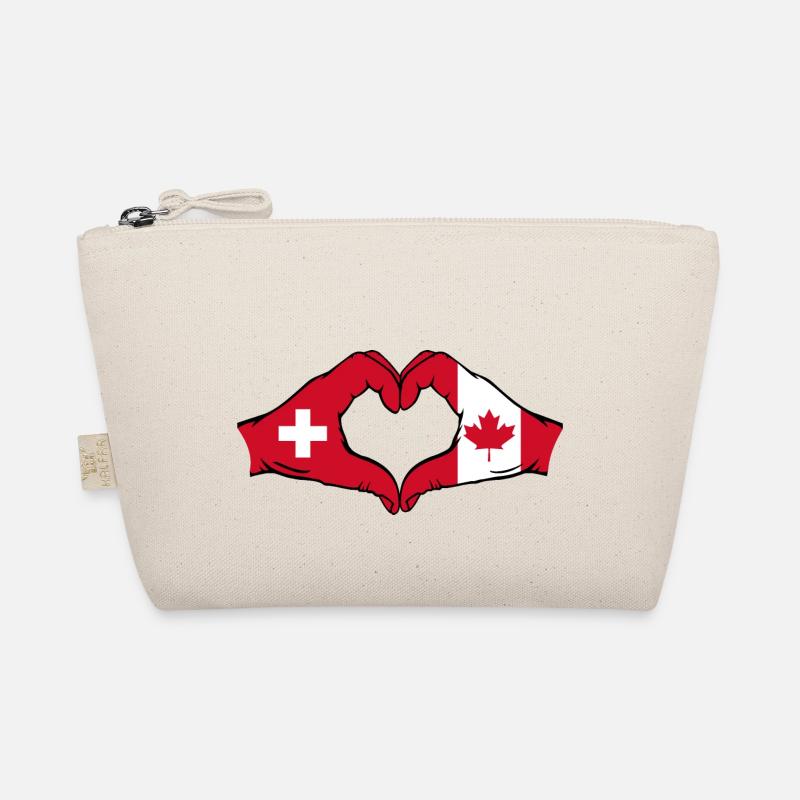 Suisse Canada Drapeau Aiguilles Forme Coeur Trousse biologique