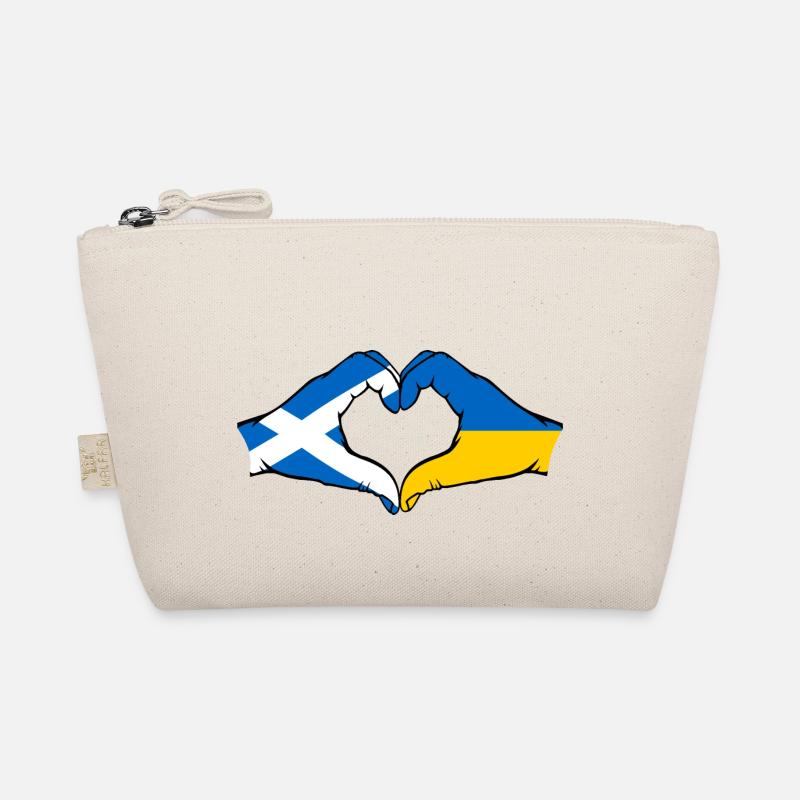 Ecosse Ukraine Drapeau Mains Coeur En Forme Trousse biologique