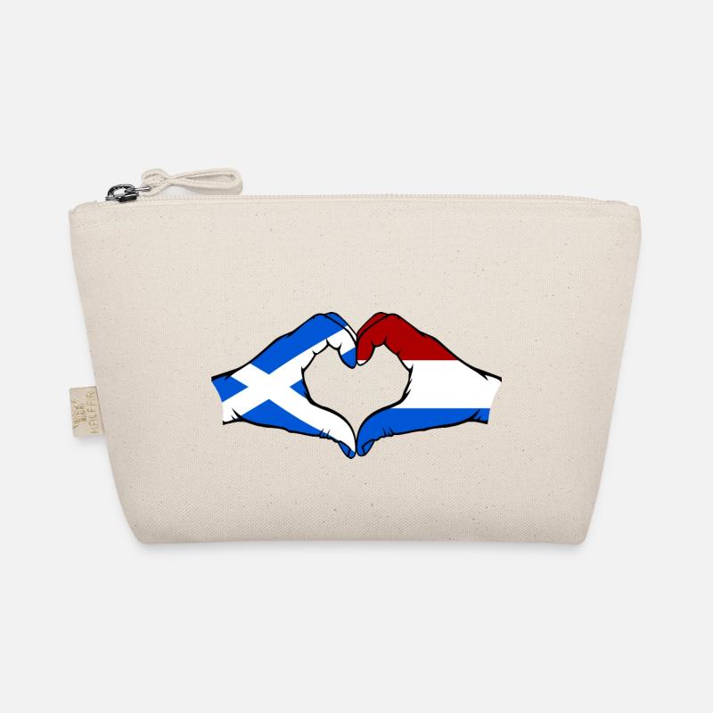 Ecosse Hollande drapeau mains forme de coeur Trousse biologique