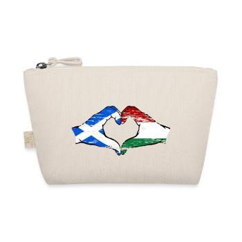 Ecosse Hongrie Drapeau Mains Coeur Forme Utilisé - Trousse biologique - nature - Devant