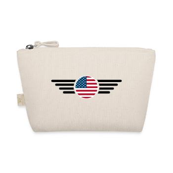 USA Freiheitsgeist T-Shirt - Bio-Täschchen - Natur - Vorne