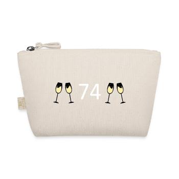74th Birthday 74 Years Anniversary 74 Number 74 Black - Organic Pouch - nature - Front