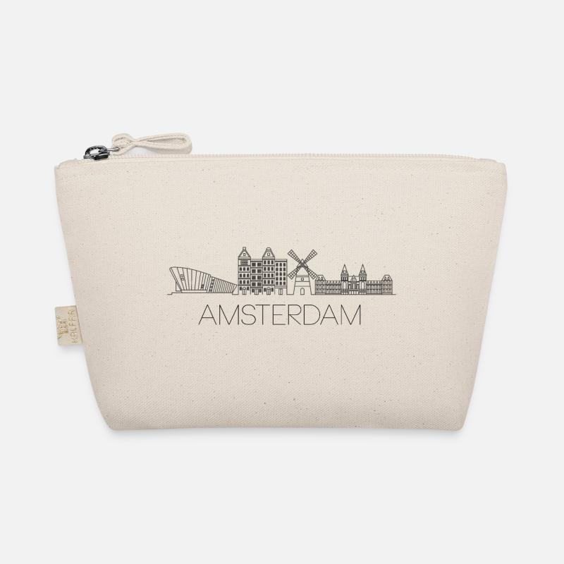 Amsterdam Skyline: Elegant Line Art Design Organic Pouch