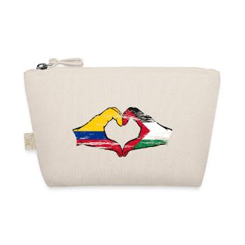 Colombie Palestine drapeau mains forme de coeur utilisé - Trousse biologique - nature - Devant