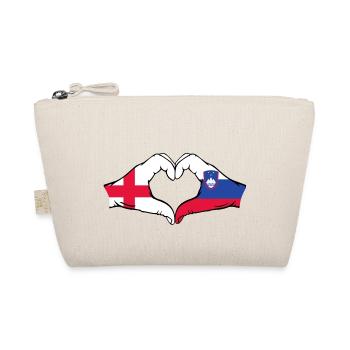 Angleterre Slovénie Drapeau Mains Coeur - Trousse biologique - nature - Devant