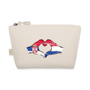 Serbie Hollande Drapeau Mains Coeur Utilisé - Trousse biologique - nature - Devant