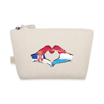Aiguilles du drapeau de la Serbie Luxembourg en forme de coeur utilisé - Trousse biologique - nature - Devant