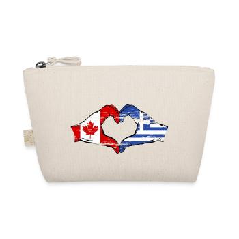 Canada Grèce drapeau mains coeur forme utilisé - Trousse biologique - nature - Devant