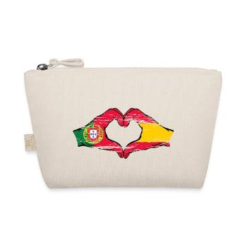 Portugal Espagne Drapeau Mains Coeur Forme Utilisé - Trousse biologique - nature - Devant
