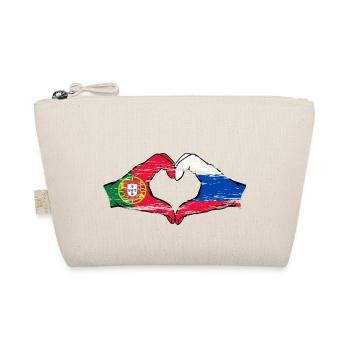 Portugal Russie Drapeau Mains Coeur Forme Utilisé - Trousse biologique - nature - Devant
