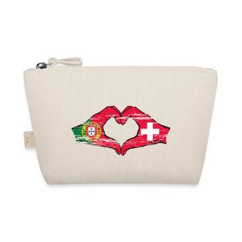 Portugal Suisse Drapeau Mains Coeur Utilisé - Trousse biologique - nature - Devant