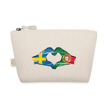 Suède Portugal drapeau mains forme coeur utilisé - Trousse biologique - nature - Devant