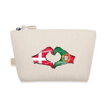 Danemark Portugal drapeau mains forme de coeur utilisé - Trousse biologique - nature - Devant