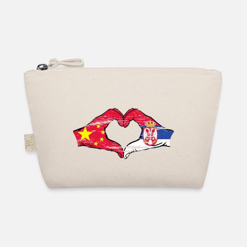 Chine Serbie drapeau mains forme coeur utilisé Trousse biologique