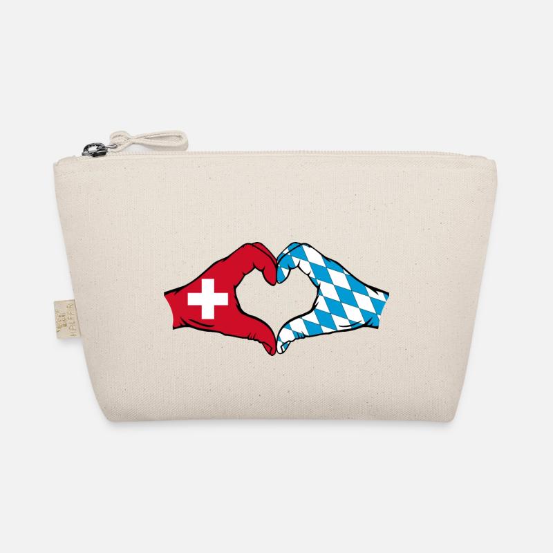 Suisse Bavière Drapeau Mains Coeur Trousse biologique