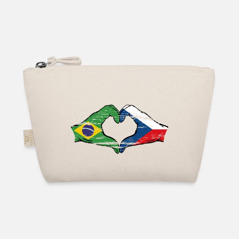 Brésil République tchèque drapeau coeur d’occasion Trousse biologique
