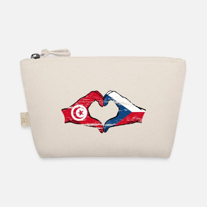 Tunisie Drapeau tchèque forme de coeur utilisé Trousse biologique