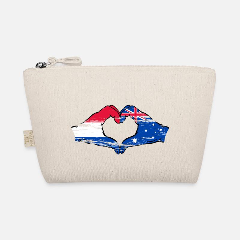 Hollande Australie drapeau forme de coeur utilisé Trousse biologique