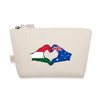 Hungary Australia Flag Heart Shape - Organic Pouch - nature - Front