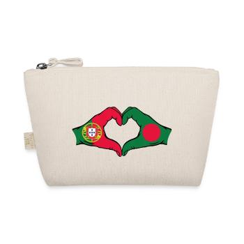 Portugal Bangladesh flag heart shape - Organic Pouch - nature - Front