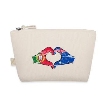 Portugal Australia Flag Heart Shape Used - Organic Pouch - nature - Front