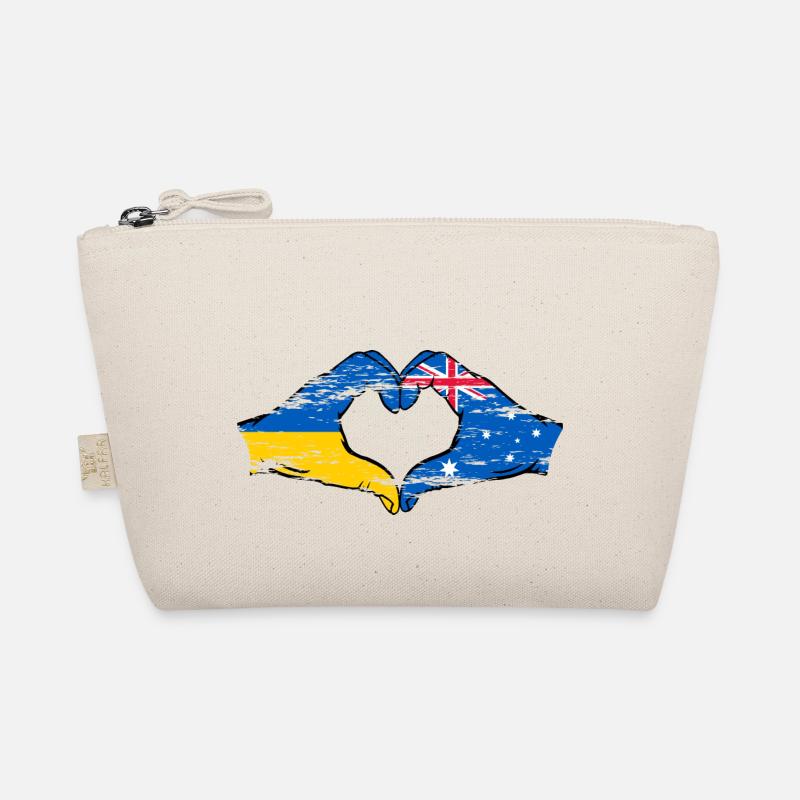 Drapeau de l’Ukraine Australie Forme Coeur Utilisé Trousse biologique